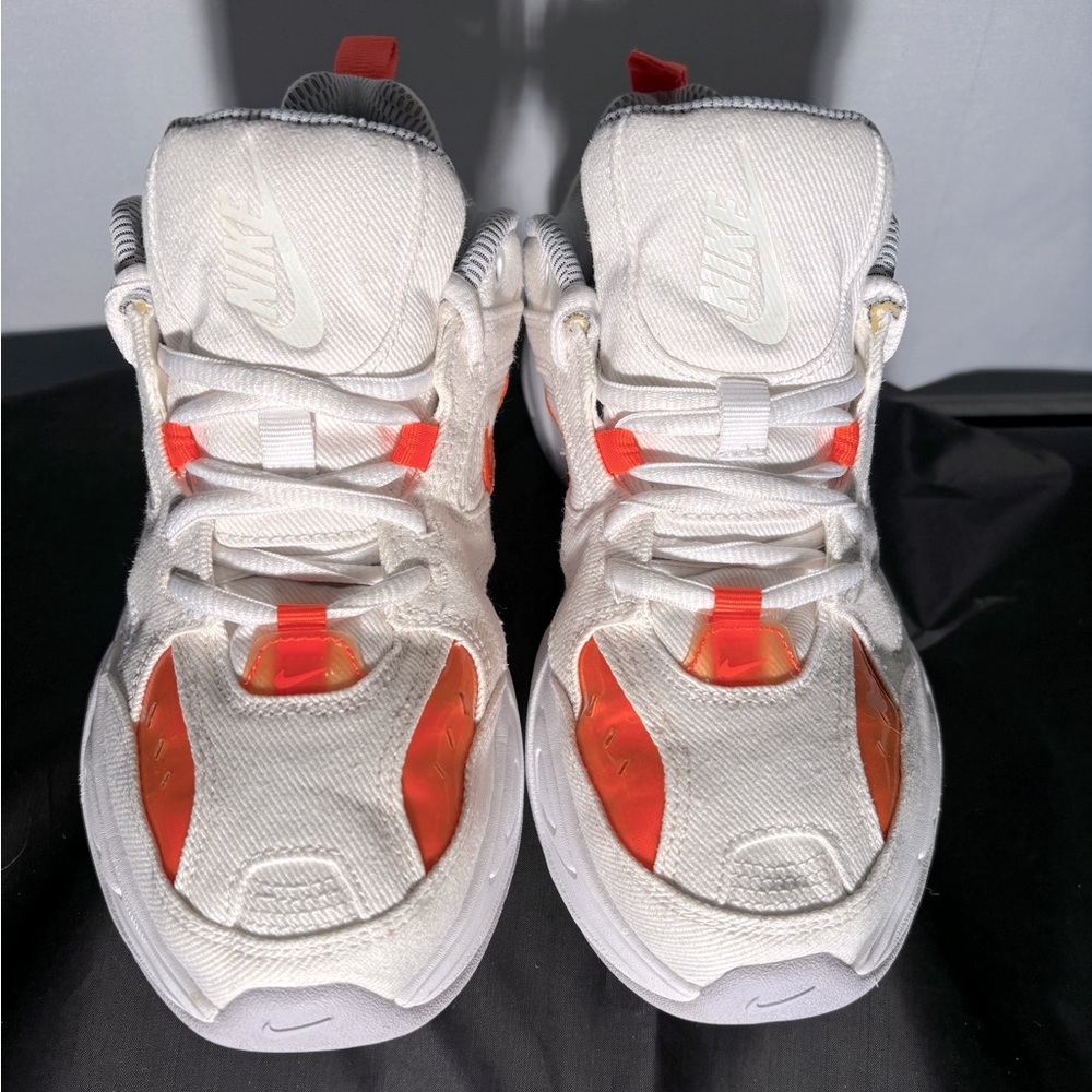 Size 7.5 - Nike MIAMI M2K Tekno Canvas White Hyper Crimson Orange BV0970-100